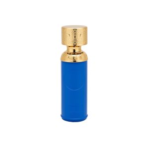 Blue Arabic Perfume Bottle with Gold Cap