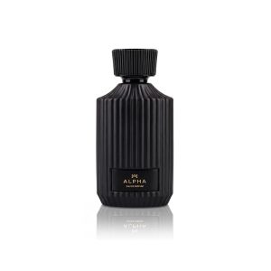 Black Ribbed Glass Perfume Bottle
